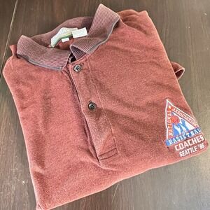 Vtg 1995 National Basketball Coaches Seattle Polo Shirt XXL USA Made Sahara
READ